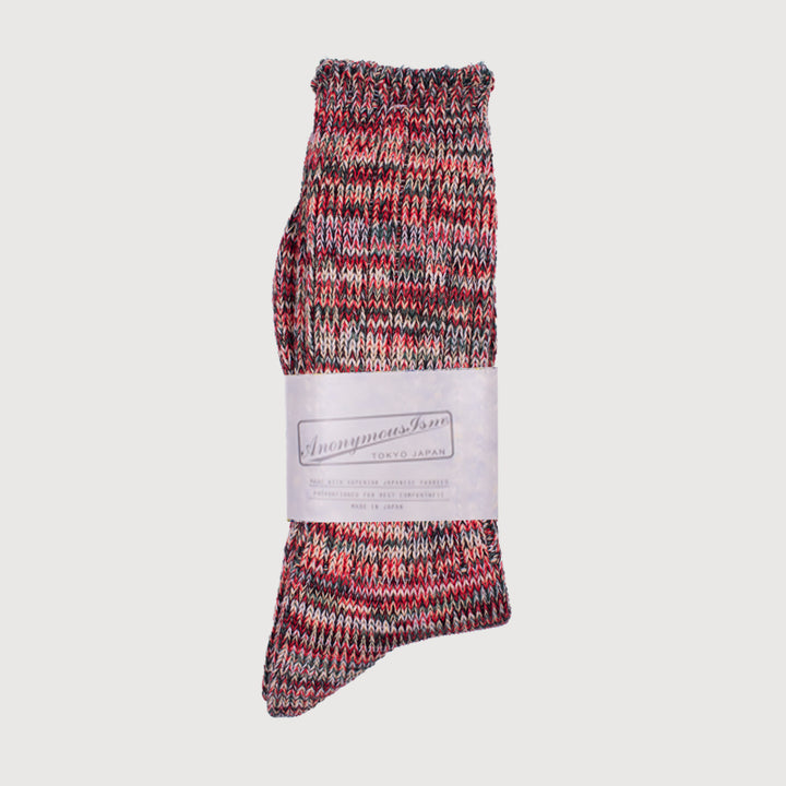 Anonymous-Ism 5 Colour Mix Crew Sock - Multi