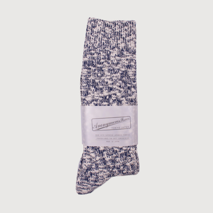 Anonymous-Ism Light Slub Crew Sock - Navy