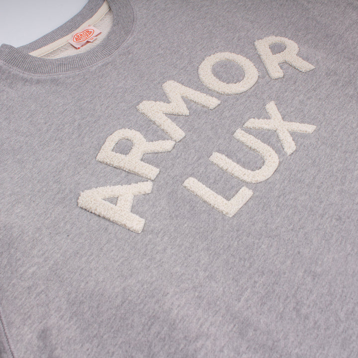 Armor-Lux Flock Logo Sweatshirt - Slate Grey