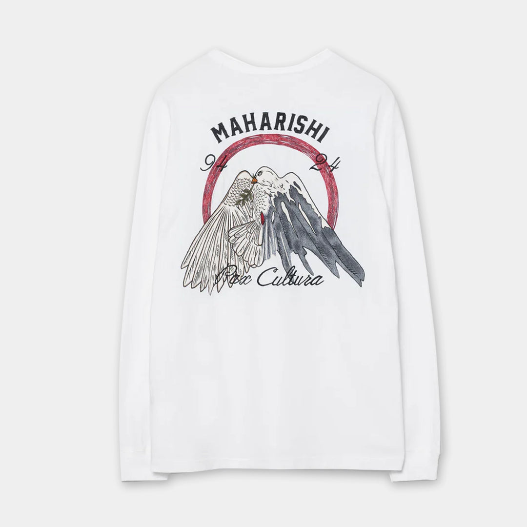 Maharishi Peace Mount Maha L/S T-Shirt - White