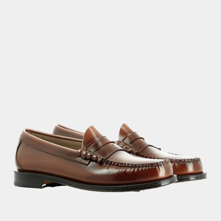 GH Bass Weejuns Larson Penny Loafers - Brown Leather