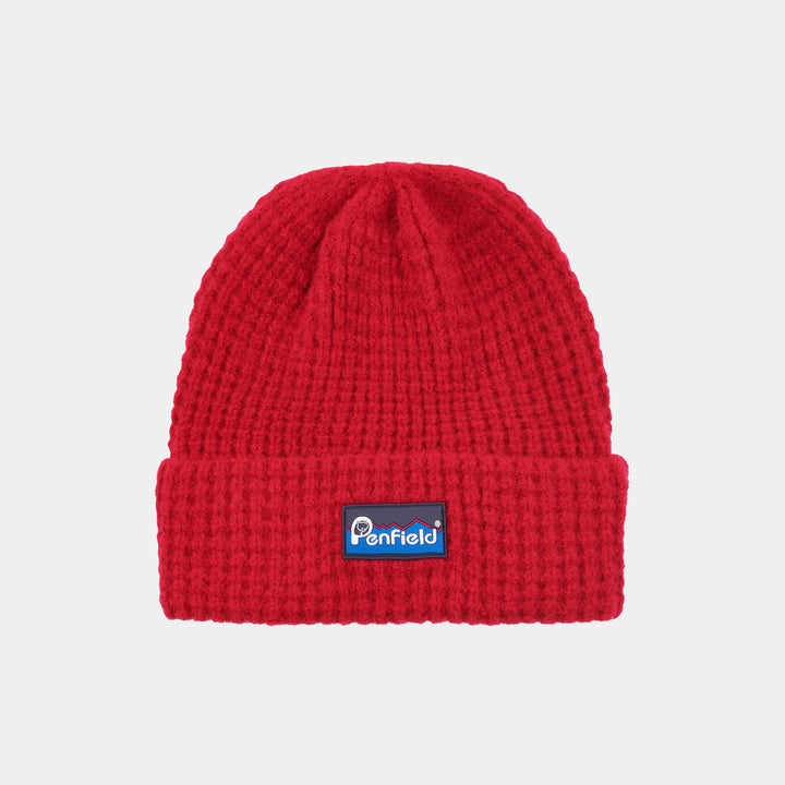 Penfield Waffle Beanie- Equestrian Red