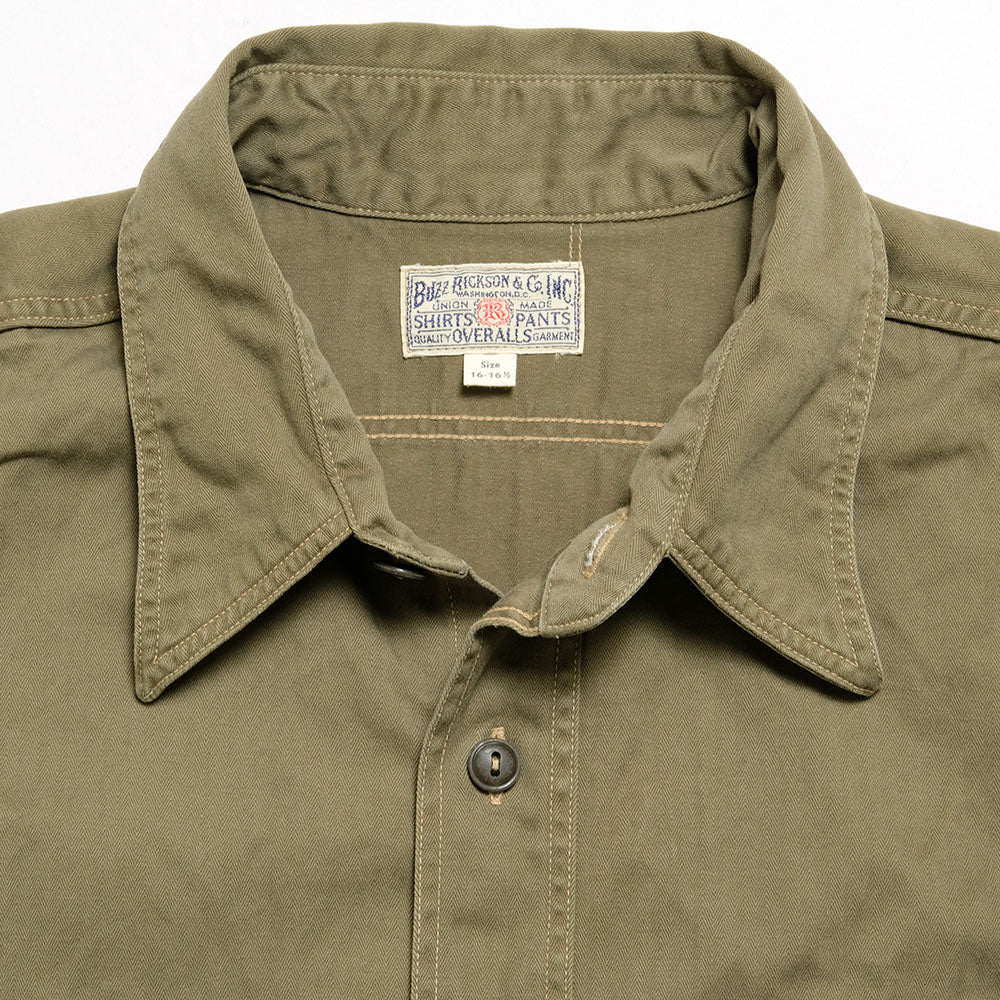 Buzz Rickson's Herringbone Work Shirt - Olive