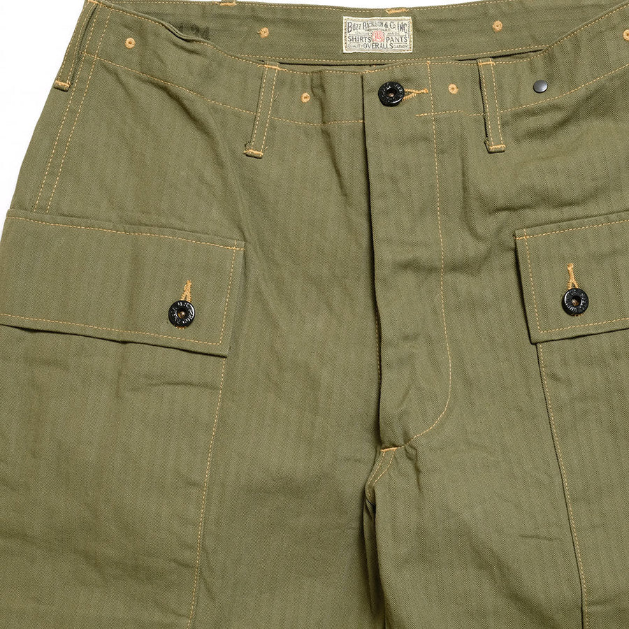 Buzz Rickson's US Marine Corps Herringbone Pants - Olive