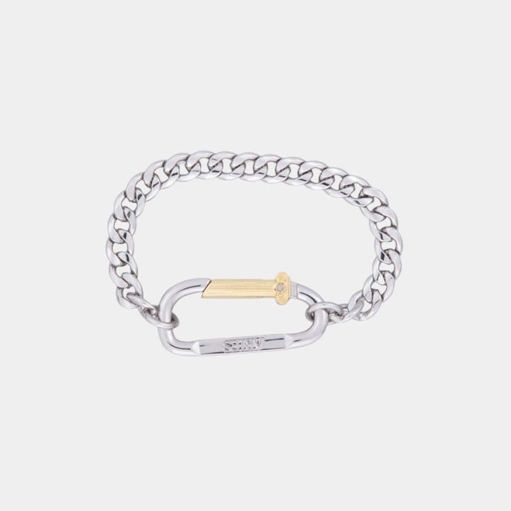 Aries Mini Carabiner Chain Bracelet - Silver