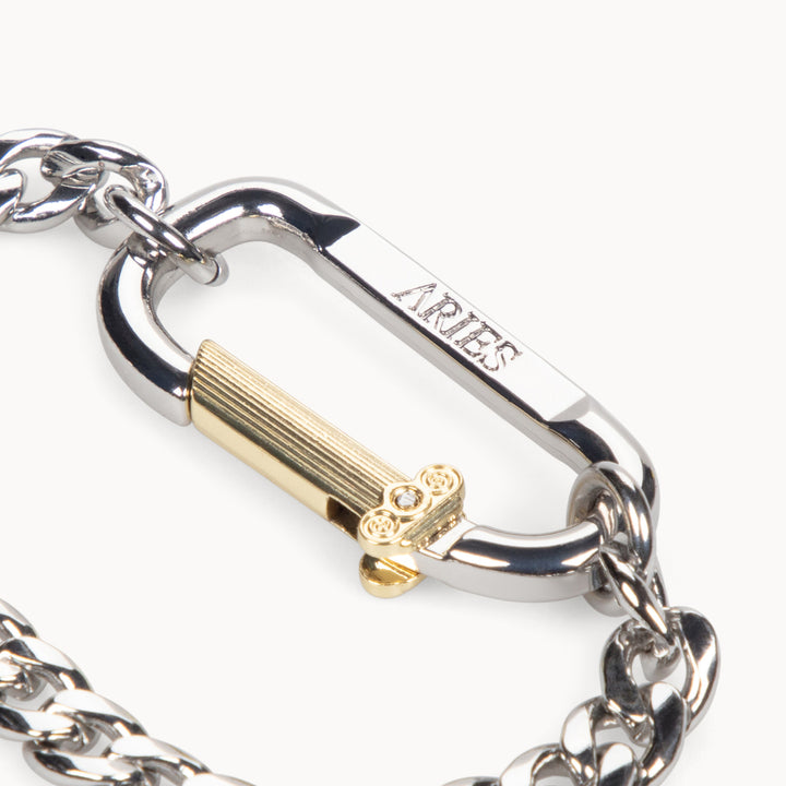 Aries Mini Carabiner Chain Bracelet - Silver