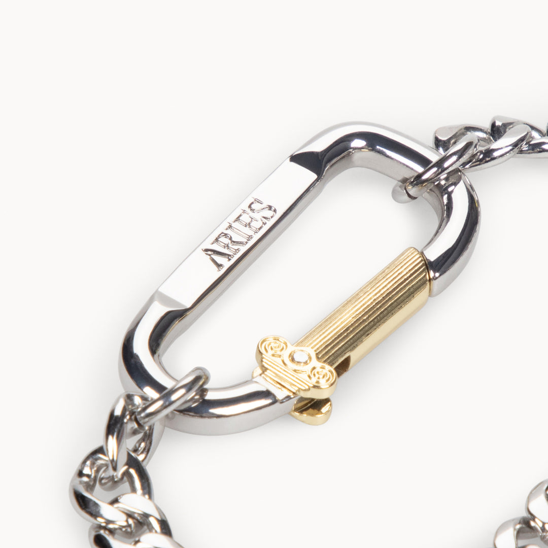 Aries Mini Carabiner Chain Bracelet - Silver