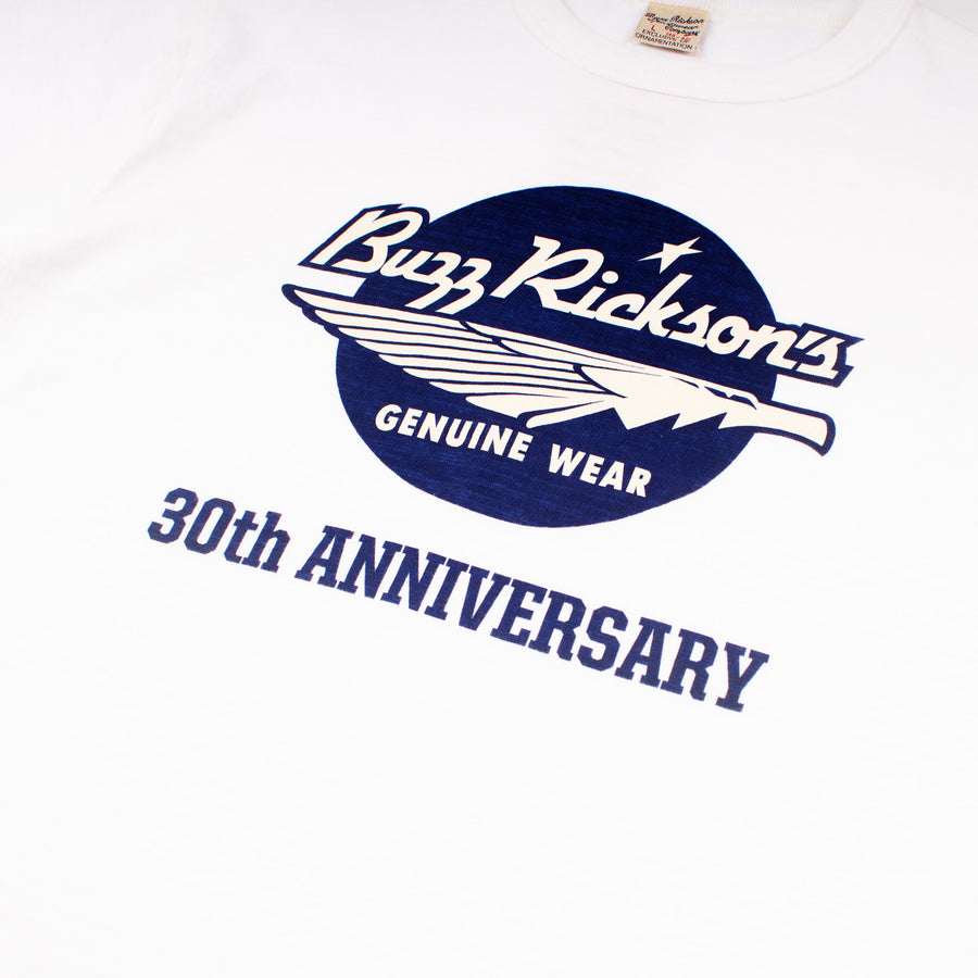 Buzz Rickson's 30th Anniversary T-Shirt - White