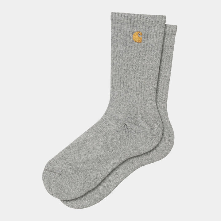 Carhartt WIP Chase Socks - Grey Heather/Gold