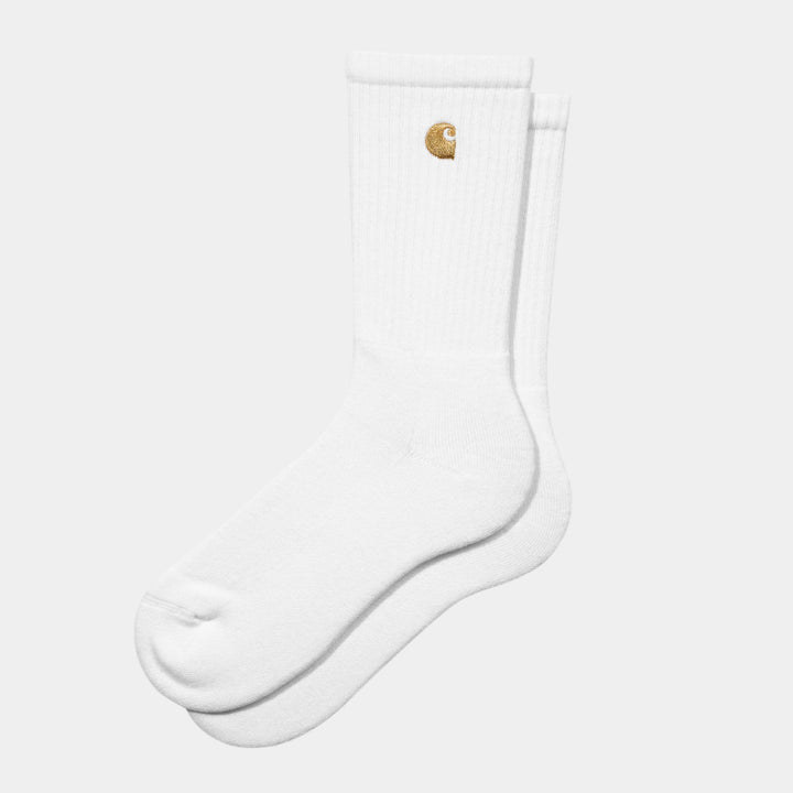 Carhartt WIP Chase Socks - White/Gold