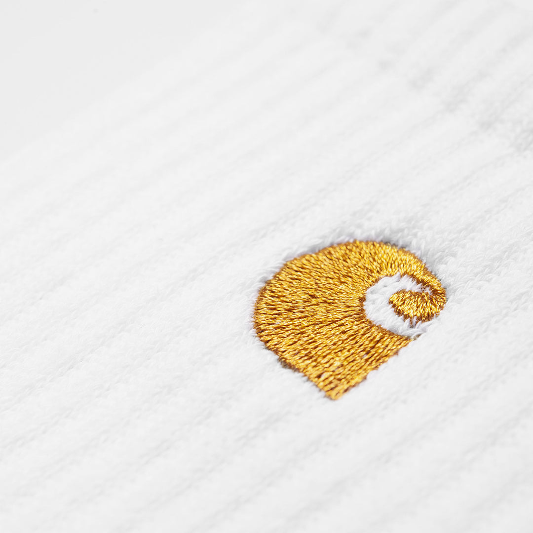 Carhartt WIP Chase Socks - White/Gold