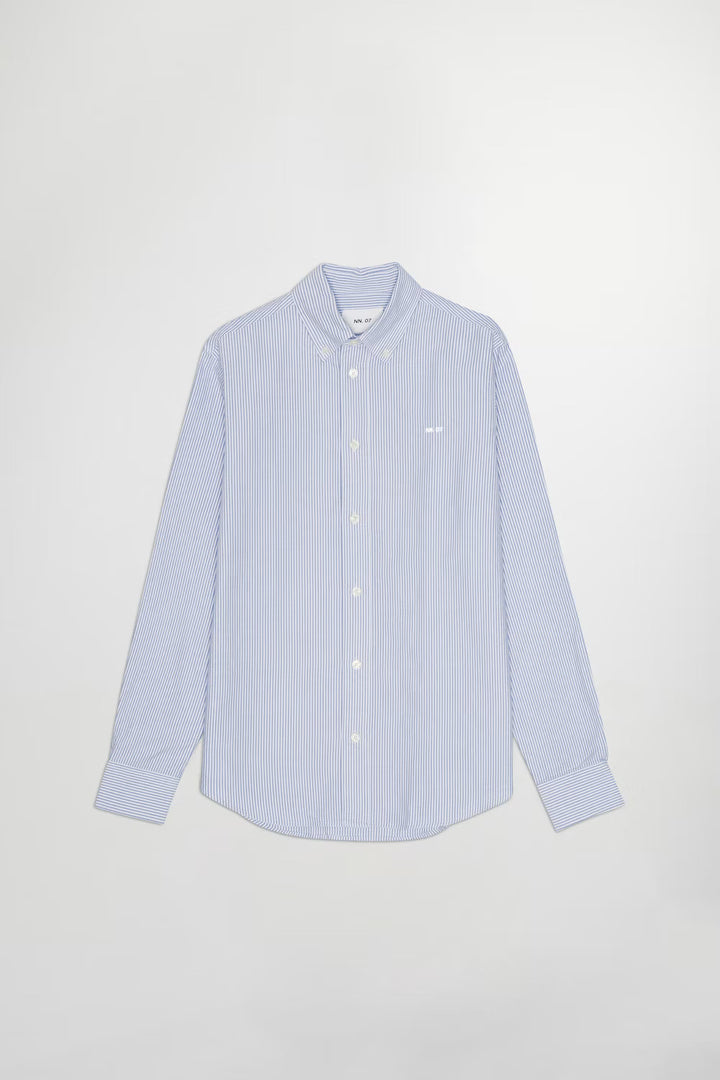 NN.07 Colby Shirt - Blue Stripe