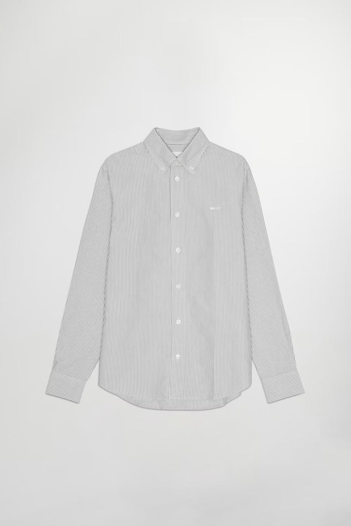 NN.07 Colby Shirt - Capers Stripe