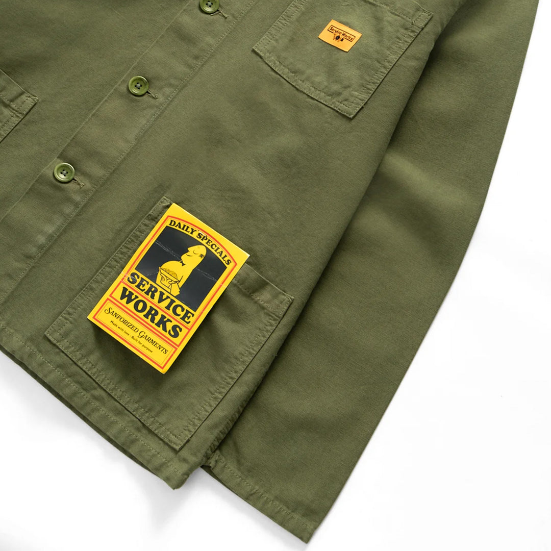 Service Works Canvas Coverall Jacket - Olive