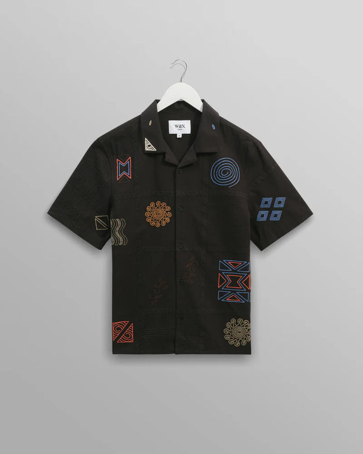 Wax London Didcot Shirt - Navy/Multi