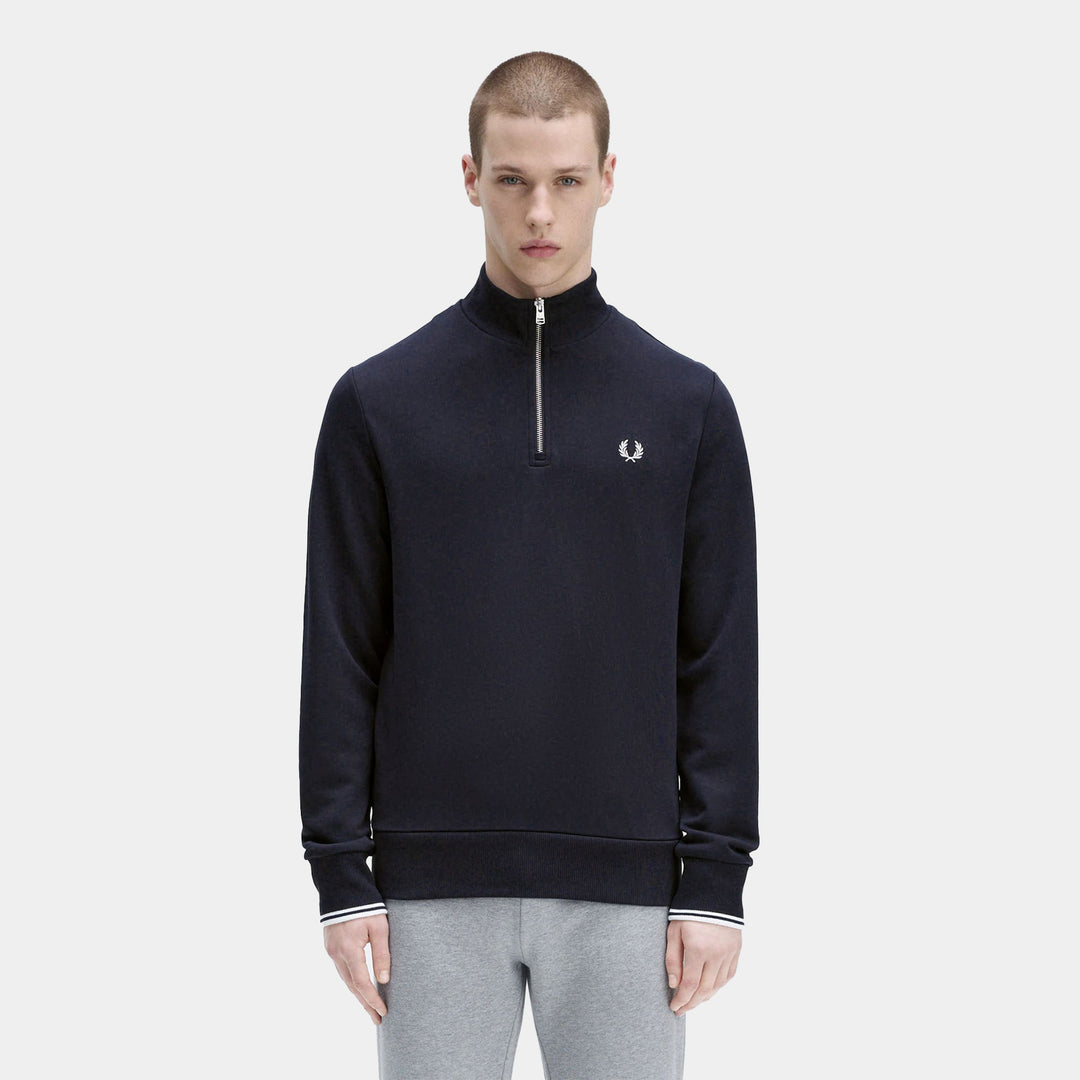 Fred Perry Half Zip Sweatshirt - Navy