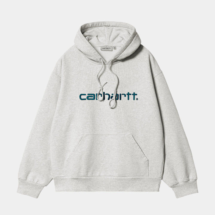 Carhartt WIP Hooded Carhartt Sweatshirt - Ash Heather/Duck Blue