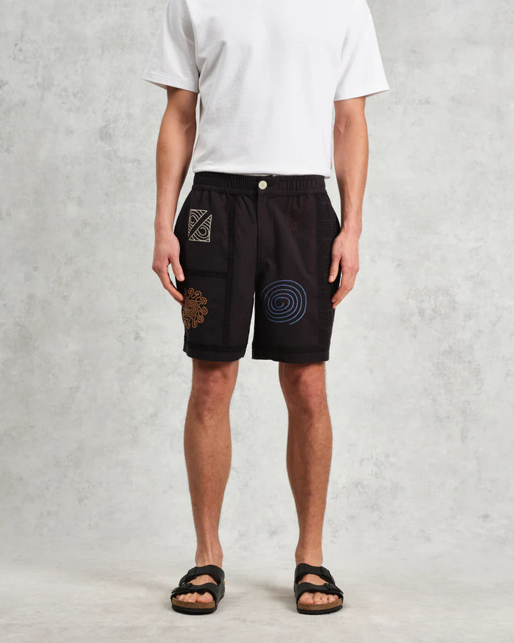 Wax London Kurt Shorts - Navy/Multi