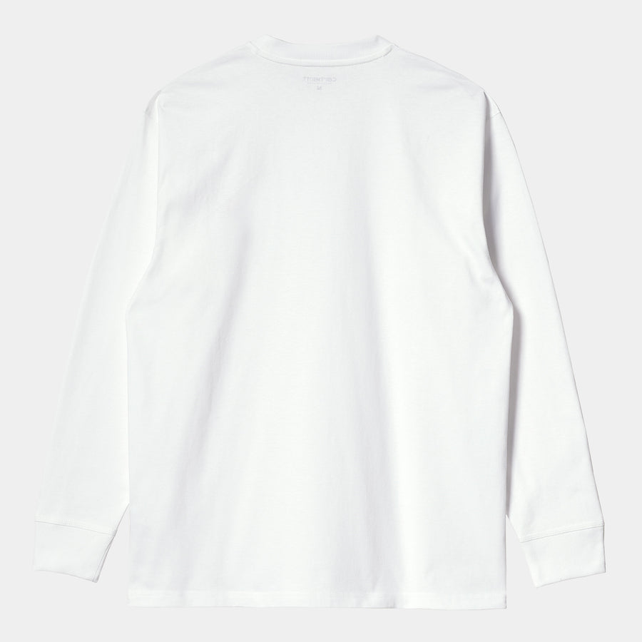 Carhartt WIP American Script Long Sleeve T-Shirt - White