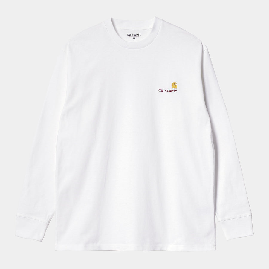 Carhartt WIP American Script Long Sleeve T-Shirt - White