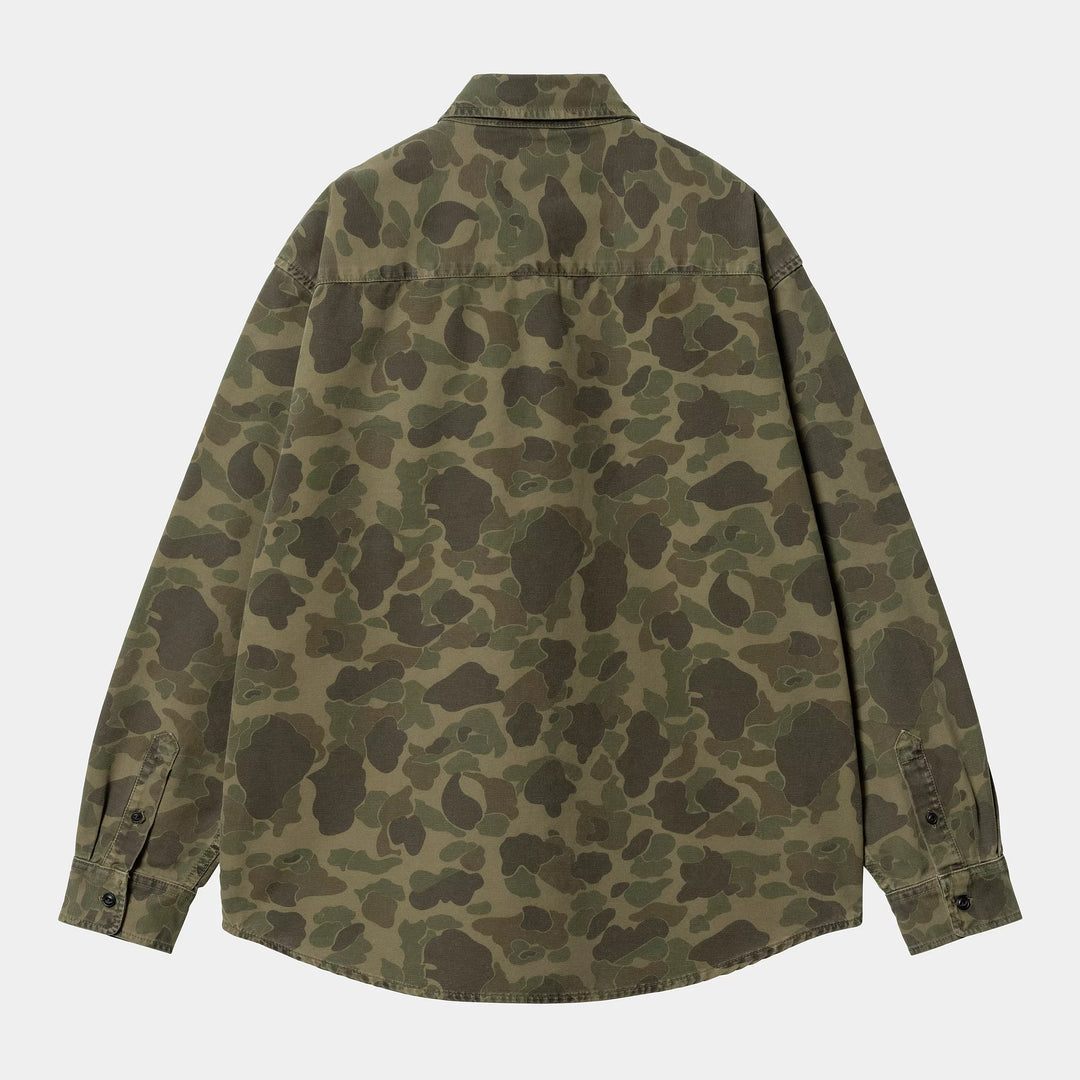 Carhartt WIP L/S Duck Shirt - Camo Duck/Green/Office Green