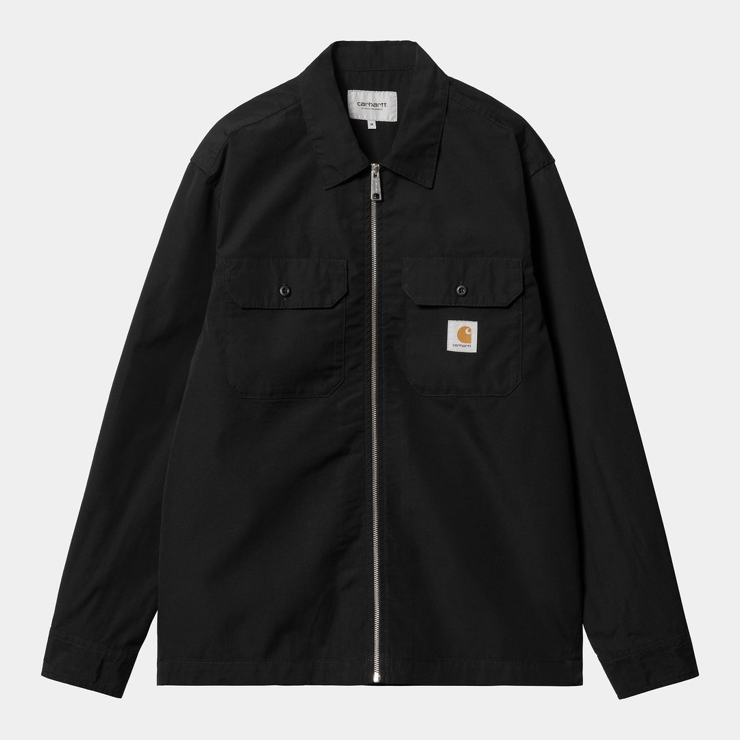 Carhartt WIP L/S Craft Zip Shirt - Black Rinsed