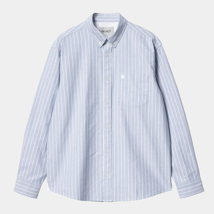 Carhartt WIP Dowlen Stripe Shirt - Bleach/White