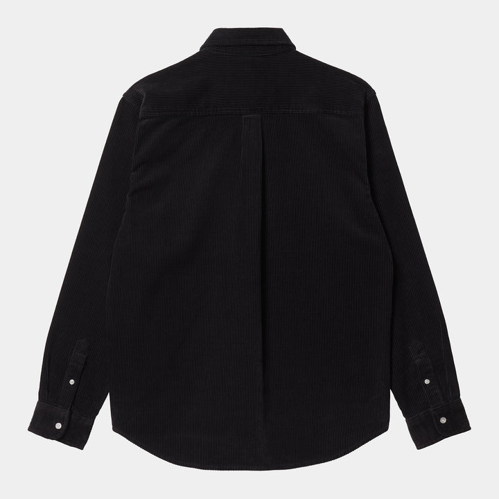 Carhartt WIP L/S Madison Fine Cord Shirt - Black/Wax