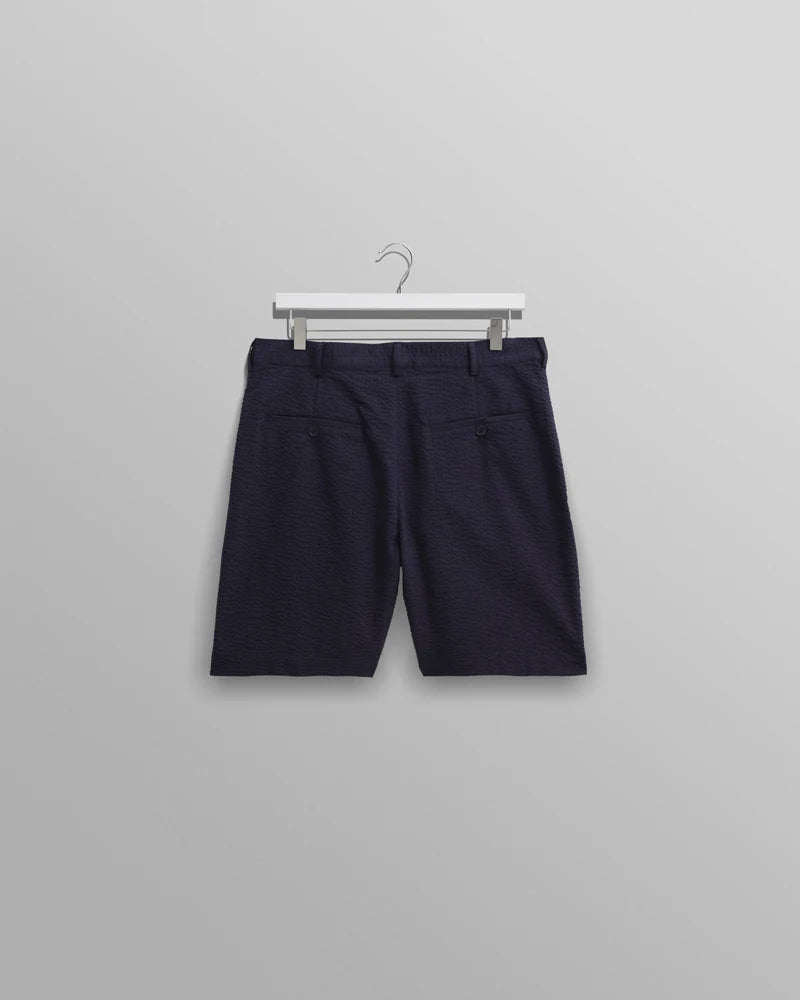 Wax London Linton Pleat Shorts - Navy