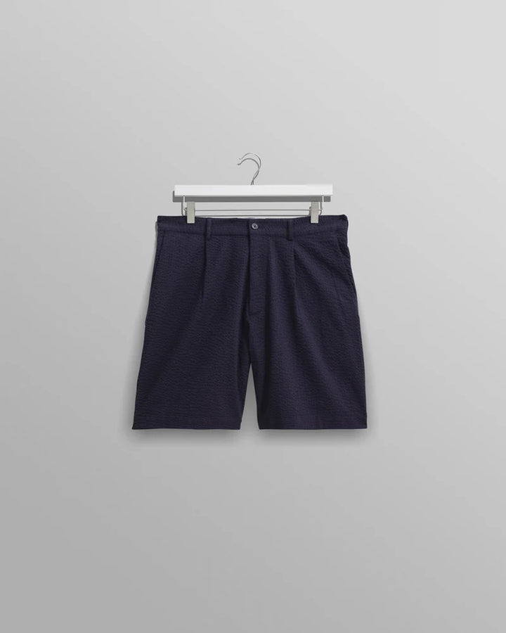 Wax London Linton Pleat Shorts - Navy