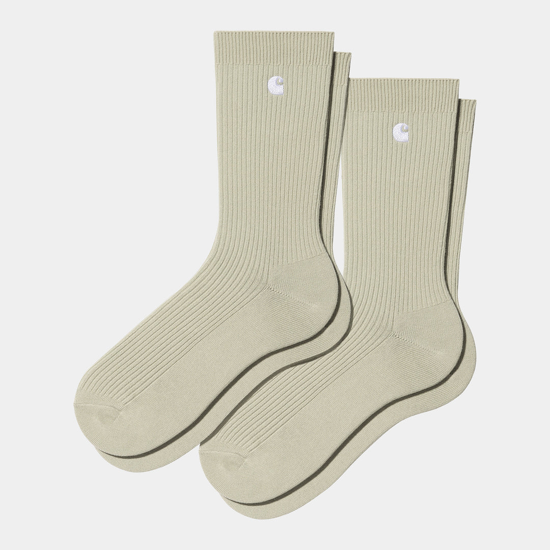 Carhartt WIP Madison 2 Pack Socks - Beryl/White