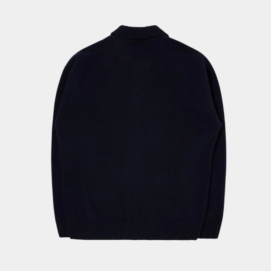 Edwin Mars Polo Cardigan - Navy