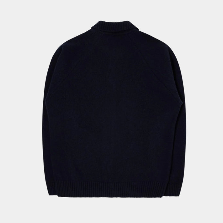 Edwin Mars Polo Cardigan - Navy