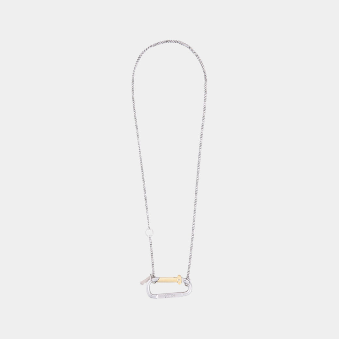 Aries Mini Carabiner Chain Necklace - Silver