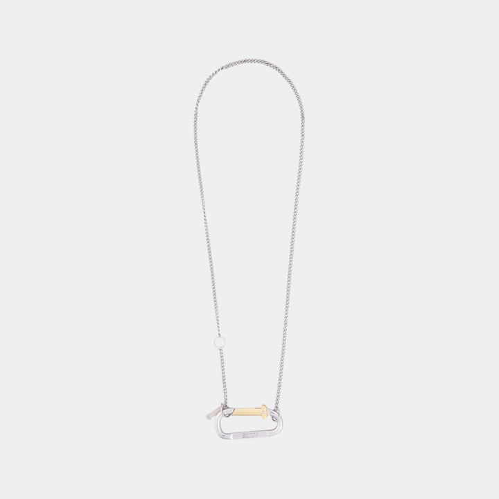 Aries Mini Carabiner Chain Necklace - Silver