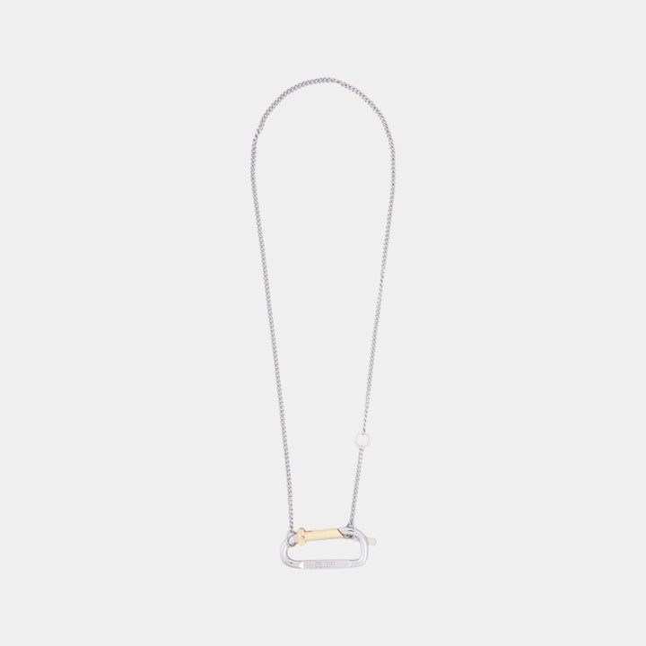 Aries Mini Carabiner Chain Necklace - Silver