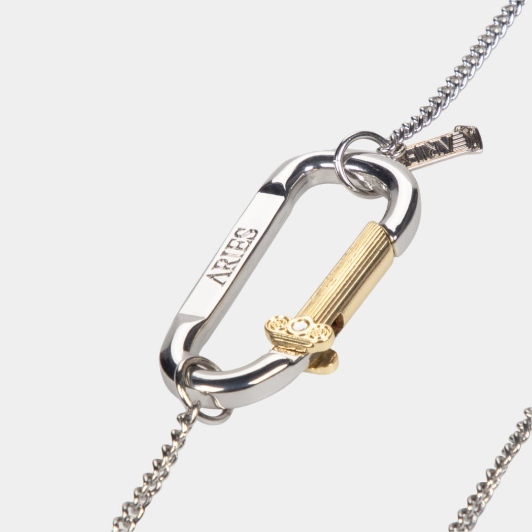 Aries Mini Carabiner Chain Necklace - Silver