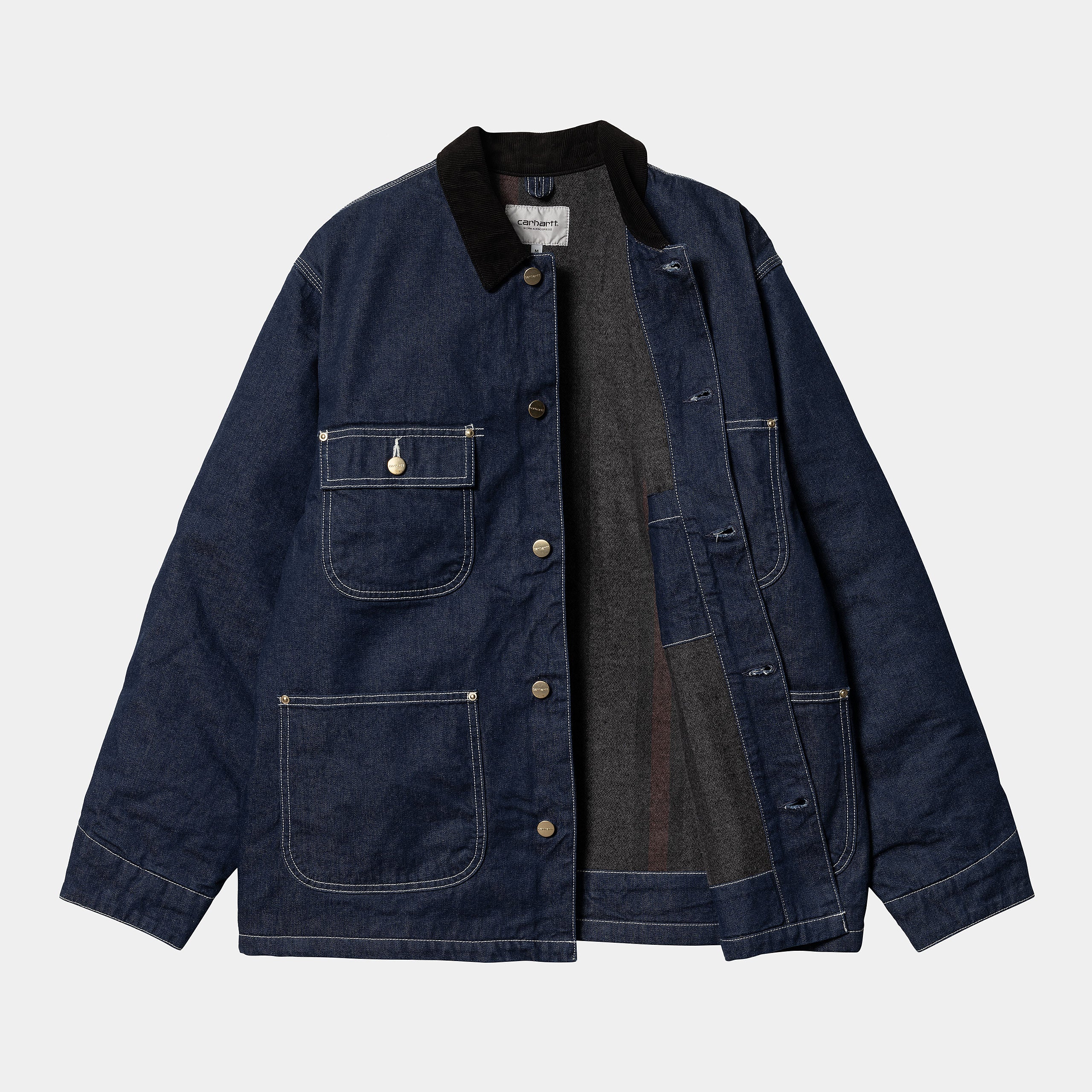 Carhartt wip michigan store chore coat denim