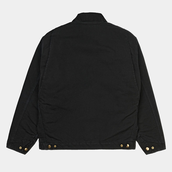 Carhartt WIP OG Detroit Jacket - Black/Black Aged Canvas