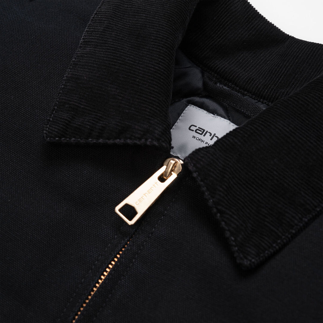 Carhartt WIP OG Detroit Jacket - Black/Black Aged Canvas