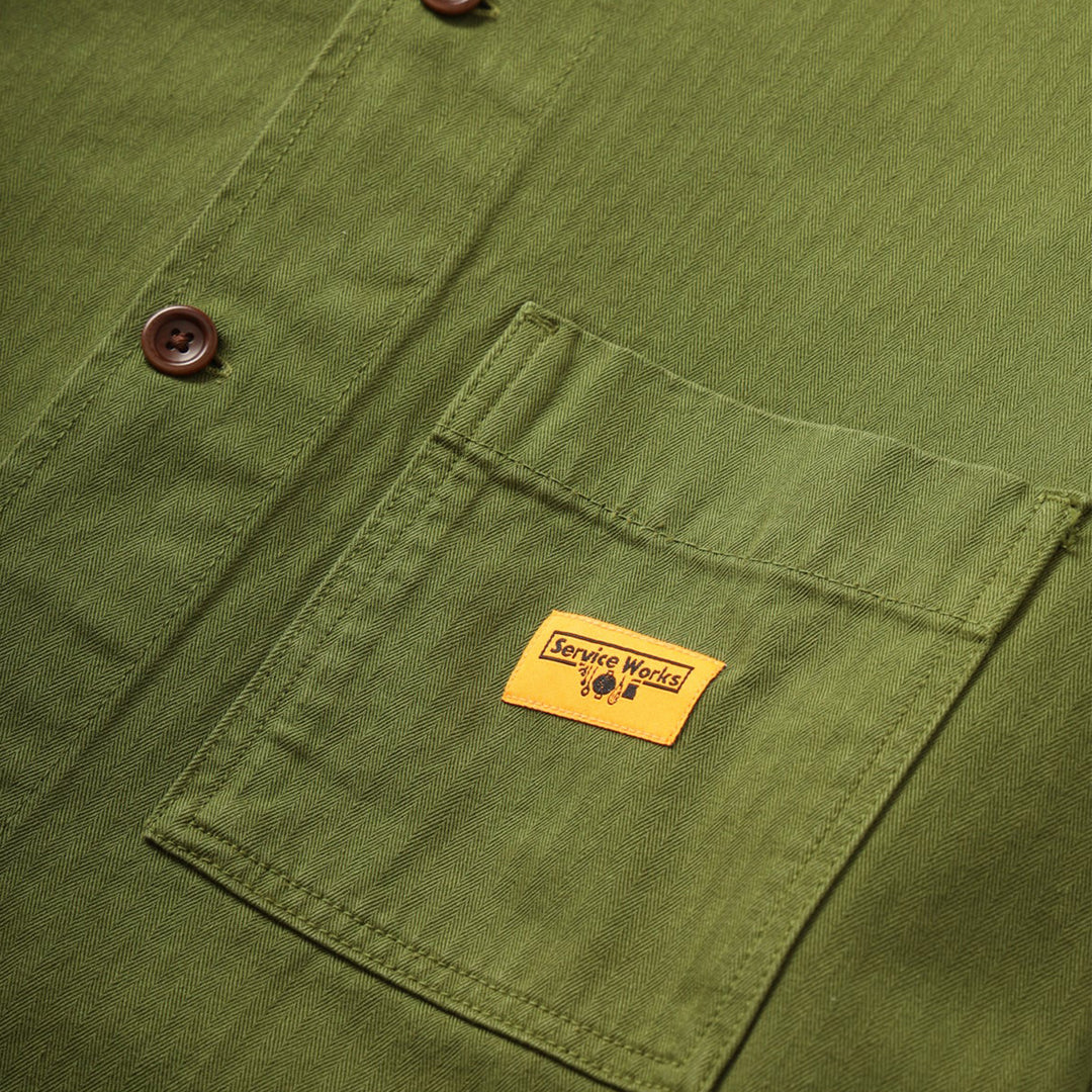 Service Works Herringbone FOH Jacket - Pesto