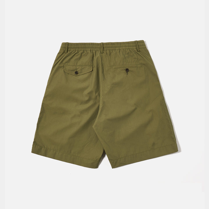 Universal Works Pleated Track Shorts - Olive