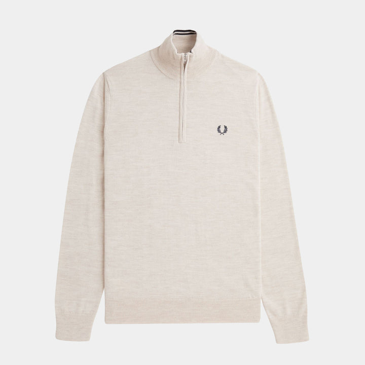 Fred Perry Classic Half Zip Jumper - Porridge Marl