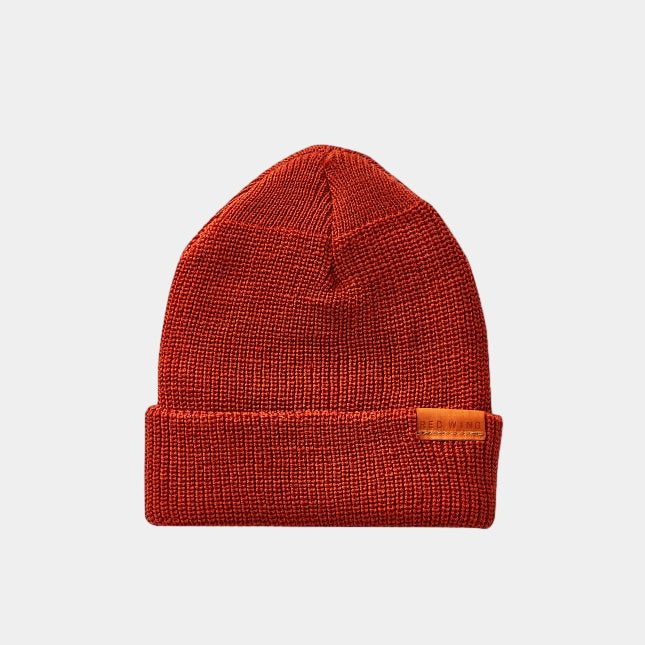 Red Wing Merino Wool Knit Beanie Hat - Rust