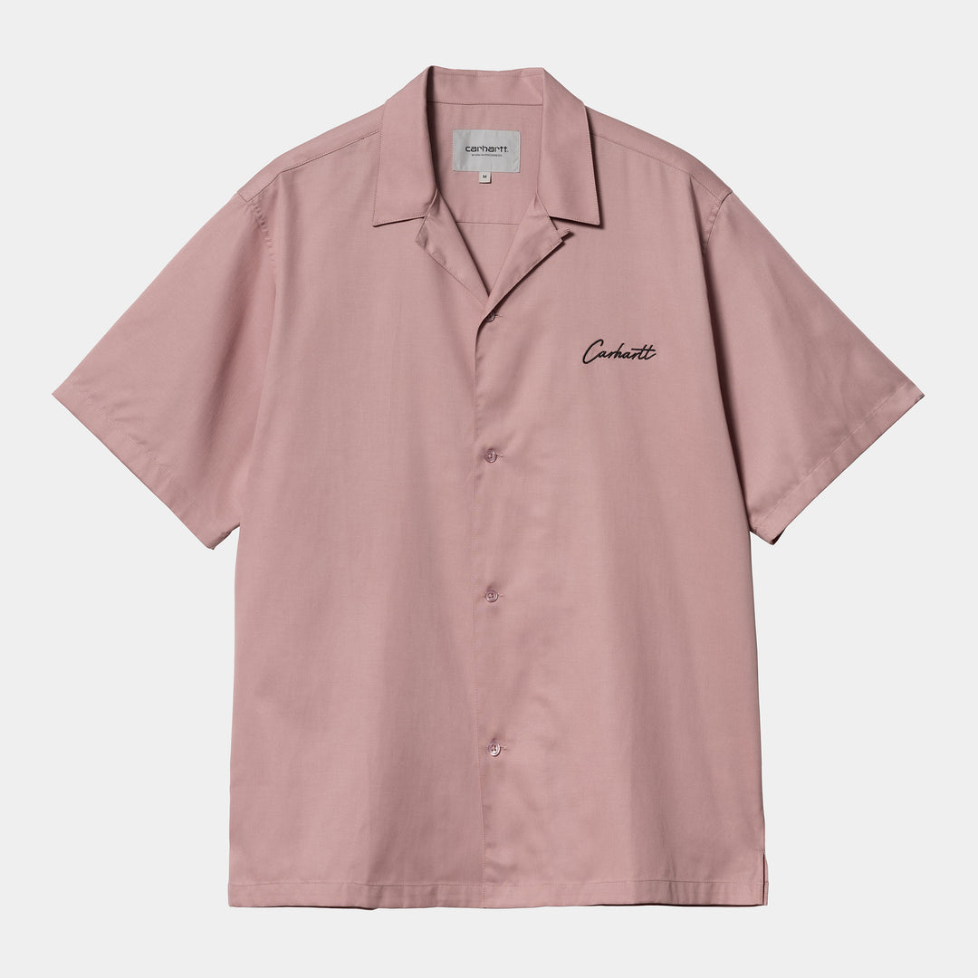 Carhartt WIP Delray Shirt - Glassy Pink/Black