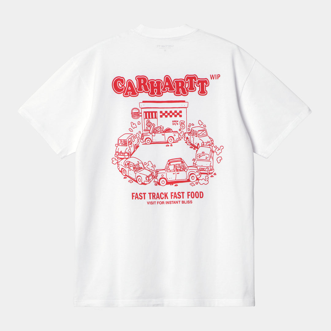Carhartt WIP Fast Food T-Shirt - White/Red
