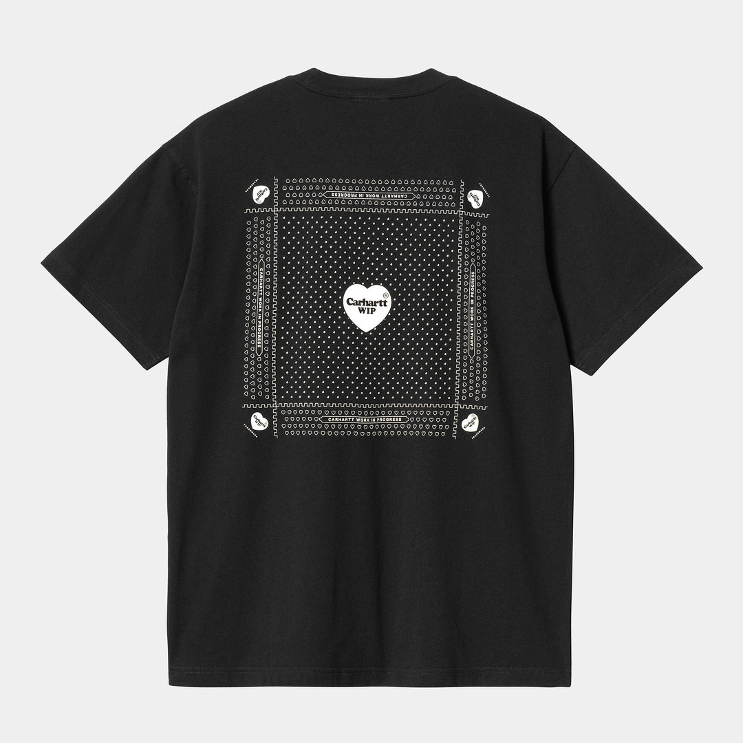 Carhartt WIP Heart Bandana T-Shirt - Black/White