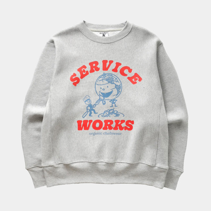 Service Works Organic Chefswear Crewneck - Marl Grey