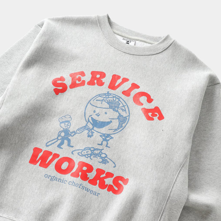 Service Works Organic Chefswear Crewneck - Marl Grey