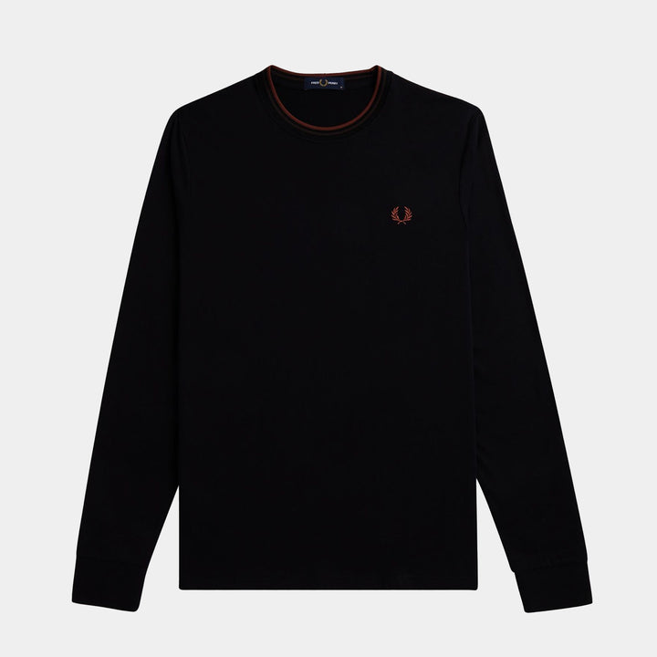 Fred Perry Twin Tipped T-Shirt - Black/Carrington Road Brick/Whisky Brown